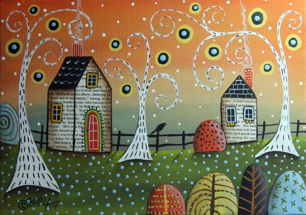 Городской пейзаж наивное искусство