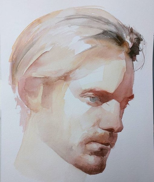 Погрудные портреты акварелью