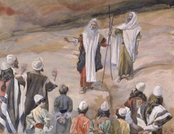 Гравюра Доре Моисей скрижали Завета