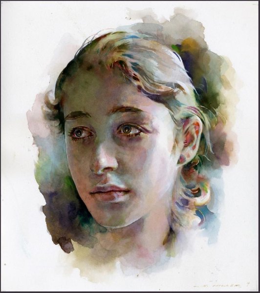 Академический портрет старика в живописи