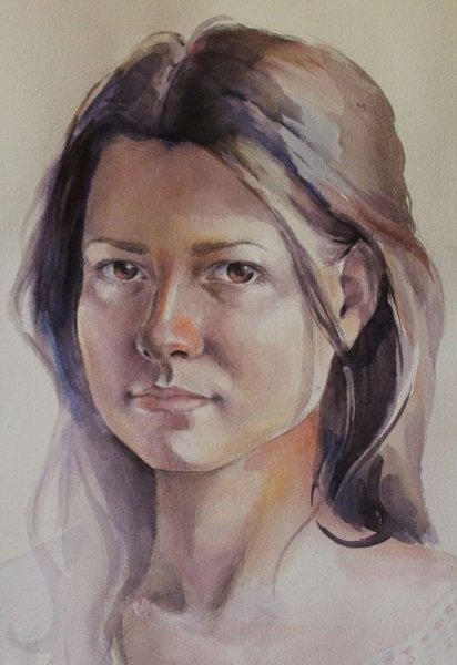 Портрет акварелью Академическая живопись Репина