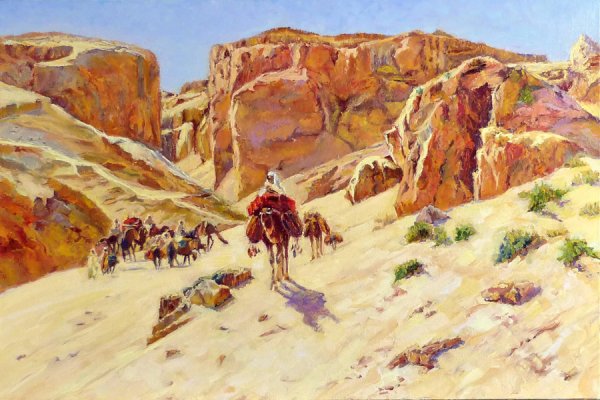 Эжени Жирарде "Караван в алжирской пустыне"