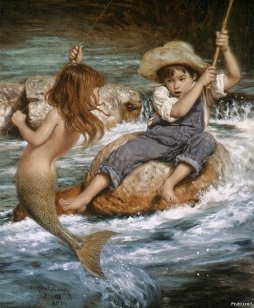 Джим Дейли картины Русалка