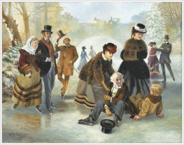 Катание на коньках картины художников