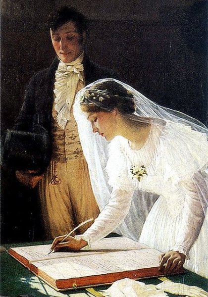 Картина свадьба Эдмунд Лейтон