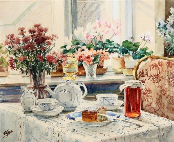 Акварели Великой княгини Ольги Александровны Романовой