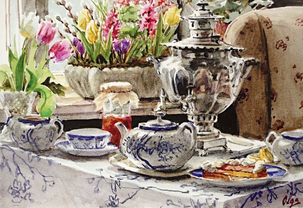 Акварели Великой княгини Ольги Александровны Романовой