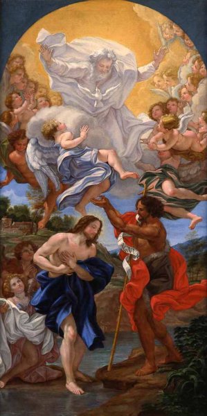 Крещение Христа Леонардо да Винчи