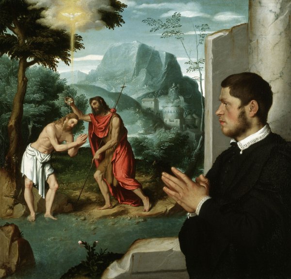 Андреа дель Верроккьо крещение Христа