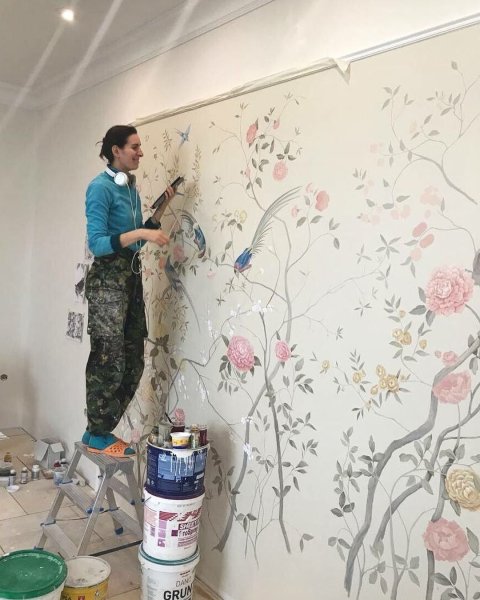 Казеиново-известковыми красками фреска