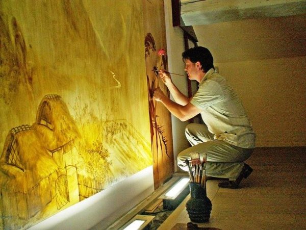 Рельефная роспись стен