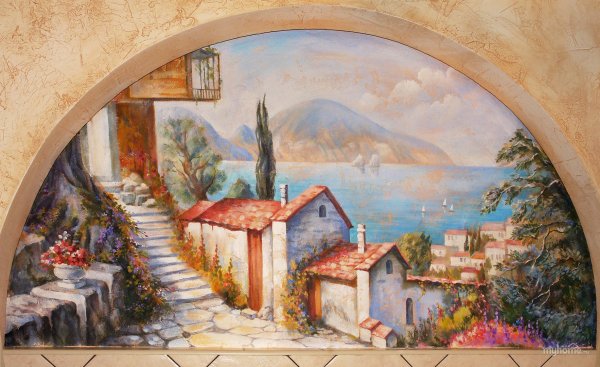 Художественная роспись стен в интерьере