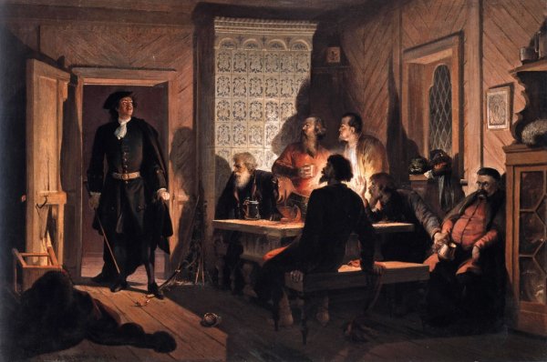 Петр первый Неврев