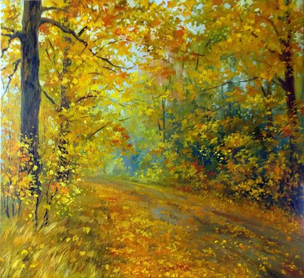 Художник Дмитрий Левин осенний пейзаж