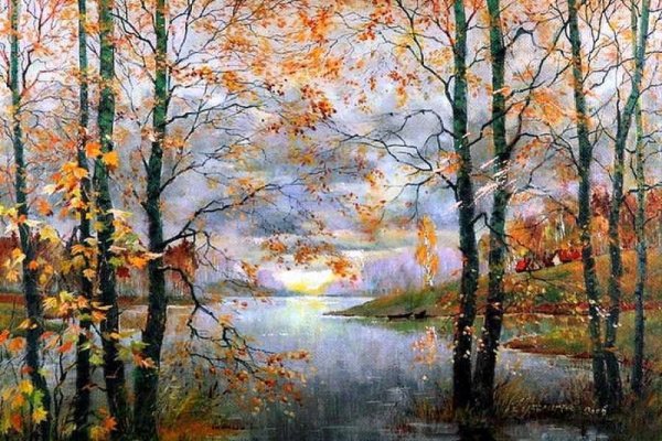 Жуковский Лесное озеро Золотая осень