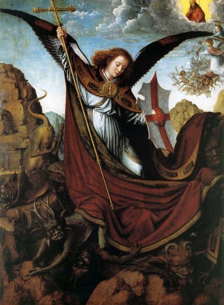 Рафаэль Санти. Святой Михаил и сатана. 1518