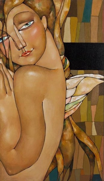 Казахская художница Акжана Абдалиева