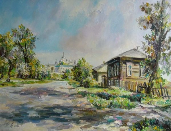 Живопись деревенского пейзажа Урала