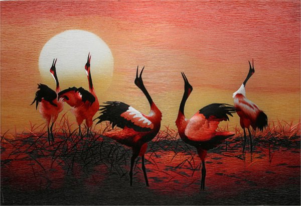 Китайская вышивка по шелку