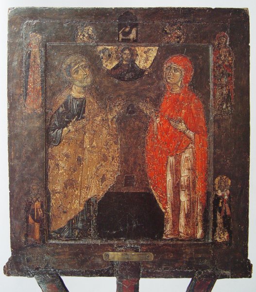 Святые Константин и Елена фреска в Софийском соборе