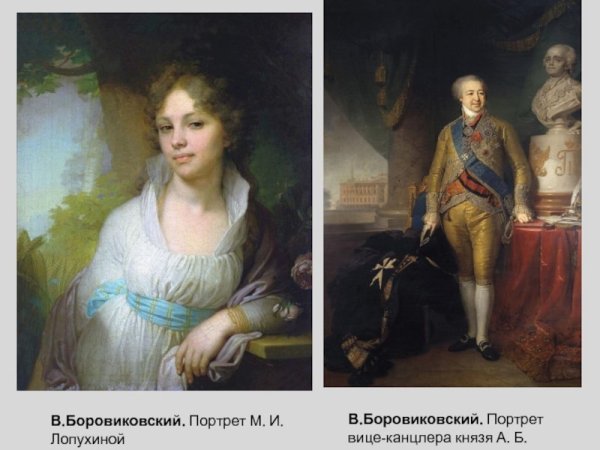 Боровиковский портрет сестер княжон Гагариных 1802