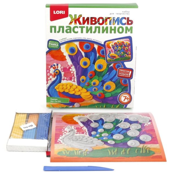 Пластилин Lori живопись пластилином - Павлин