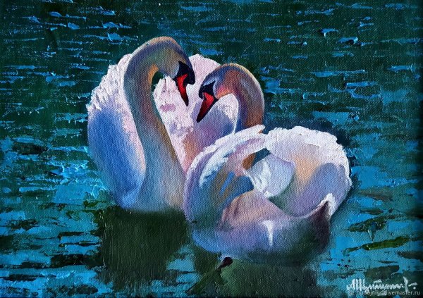 Картина " лебедь"