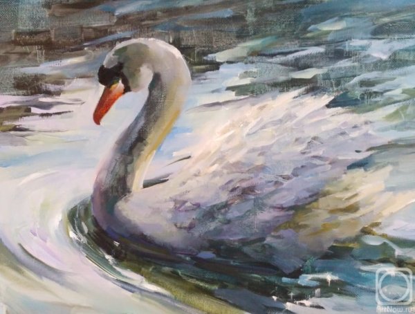 Лебеди маслом