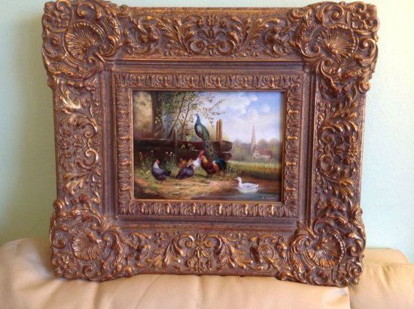 Антикварная живопись на доске