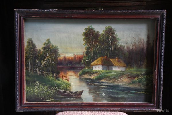 Живопись антикварная пейзаж