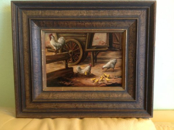 Антикварная живопись на доске