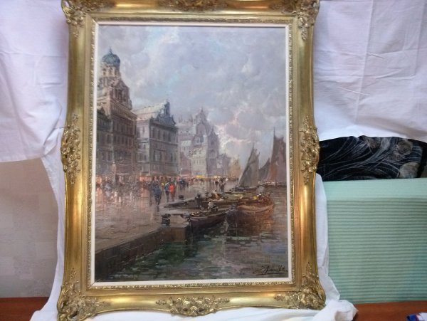 Картина в старинной раме арты