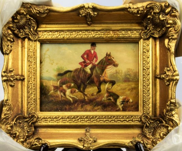 Старинная картина в раме