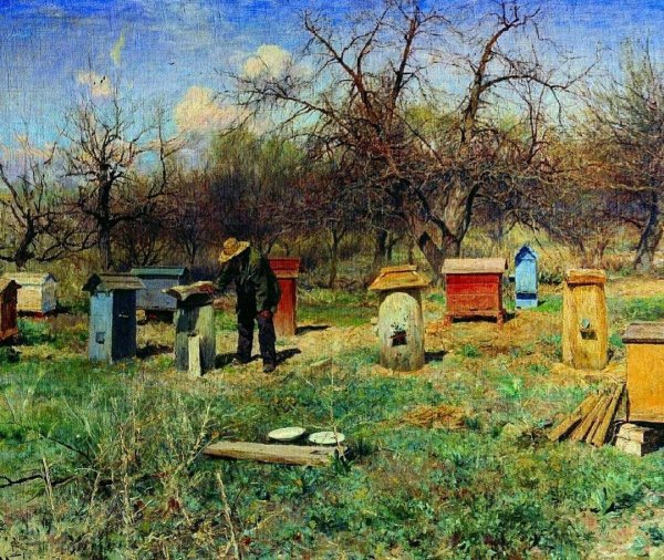 Маковский на пасеке