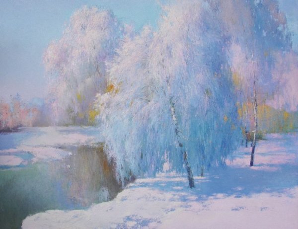 Василий Николаевич Бакшеев зимний пейзаж