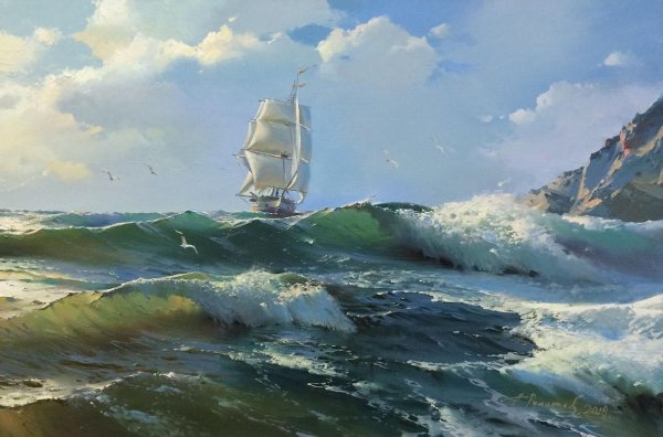 Маринист Румянцев Павел картины