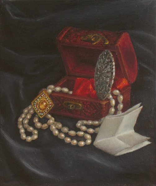 Шкатулка с драгоценностями живопись