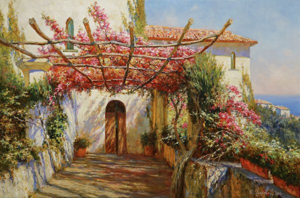 Художник Юрий Обуховский Сумерки на чистых прудах