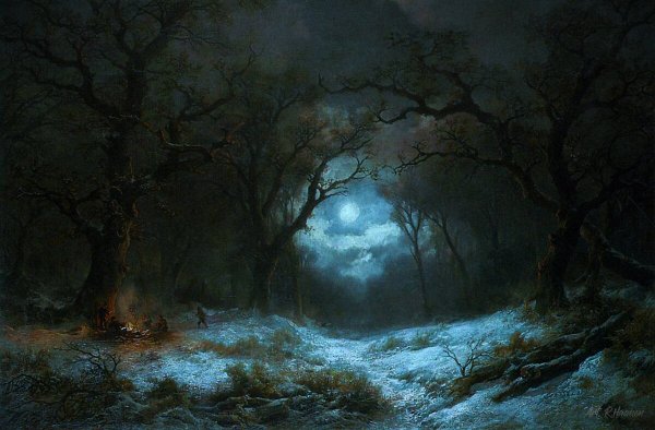 Ремигиус Ван Хаанен зимний пейзаж