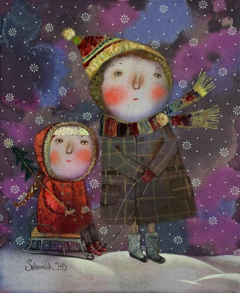 Анна Силивончик художник Рождество