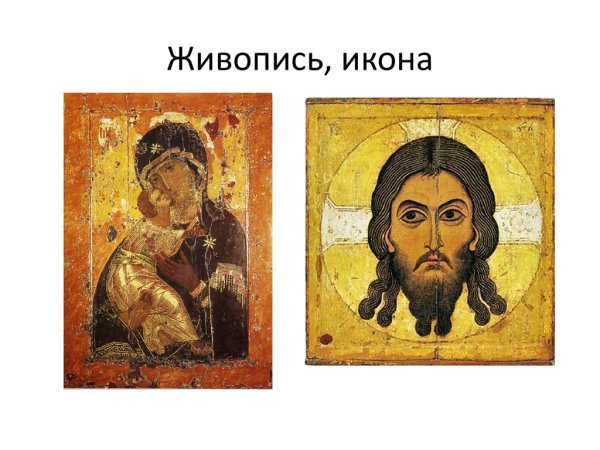 Икона и картина сравнение