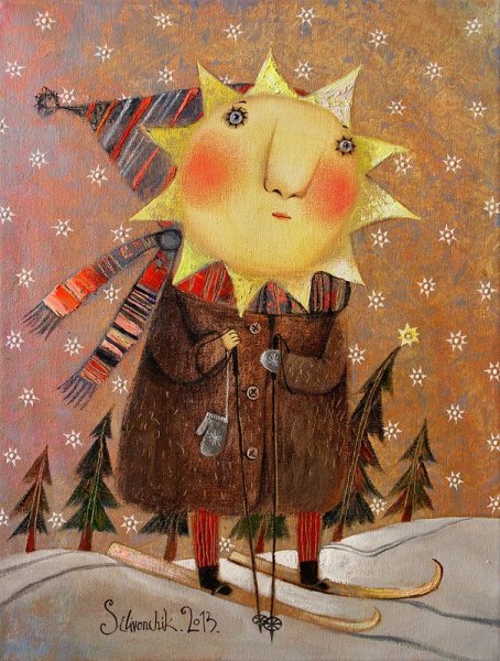 Художник Анна Силивончик зимой