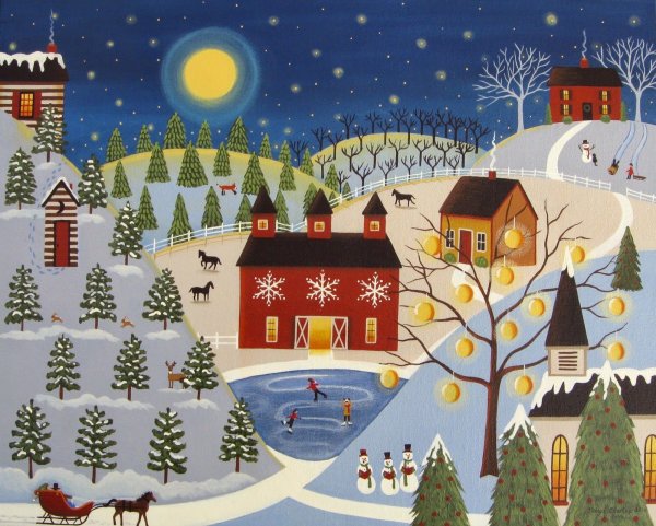 Домики Карла Жерар зима