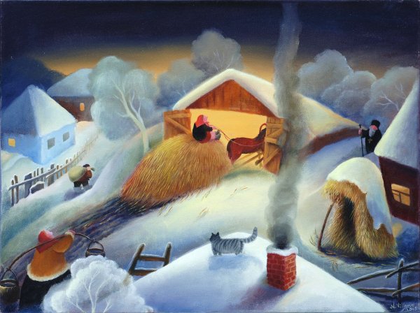 Наивная живопись Наташа Виллон