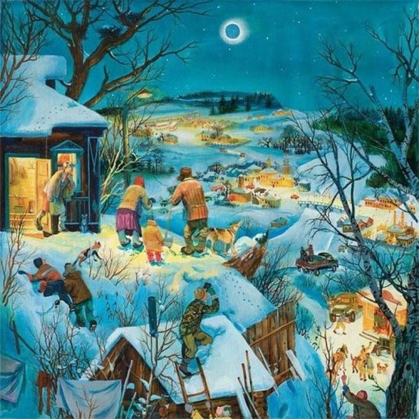 Наивная живопись художник Дина Ельцева