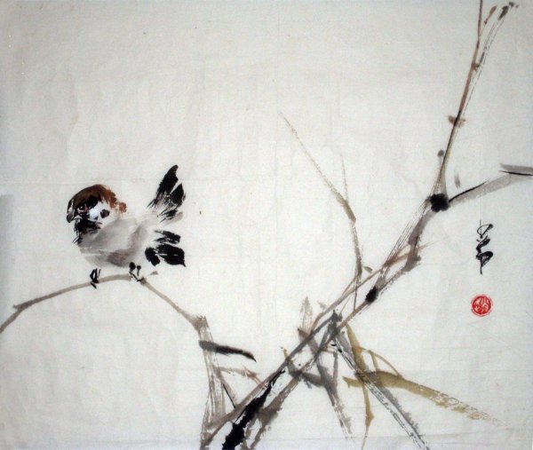 Птицы японская живопись суйбокуга