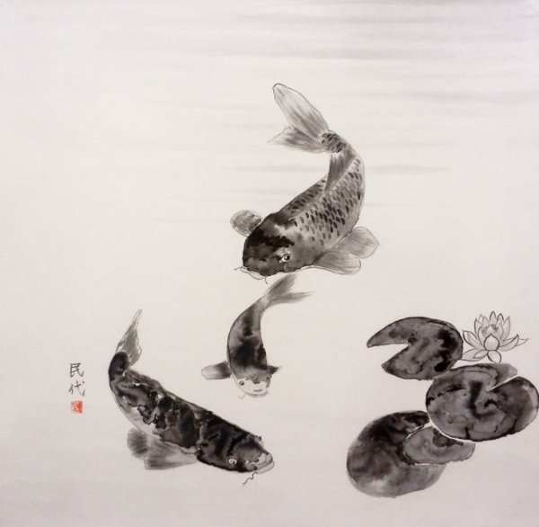 Суми-э карпы