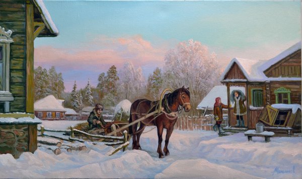 Художник Мельников Александр Анатольевич зимний пейзаж