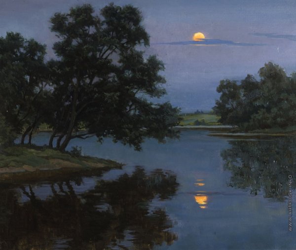 Суходольский Петр Александрович картины ночь Луна