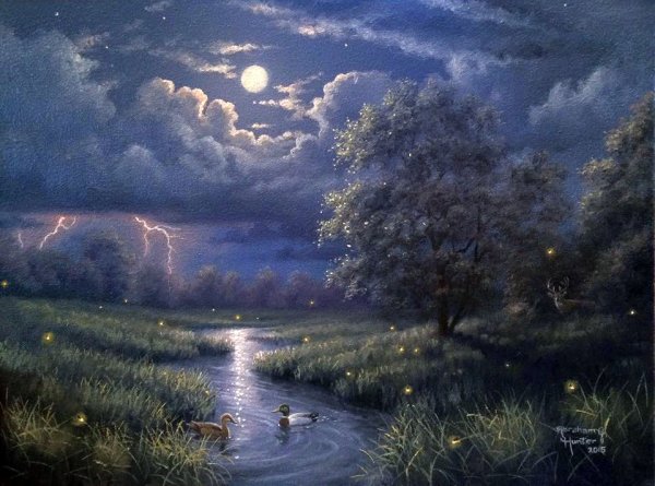 Живопись Юшкевич Виктор Николаевич Луна